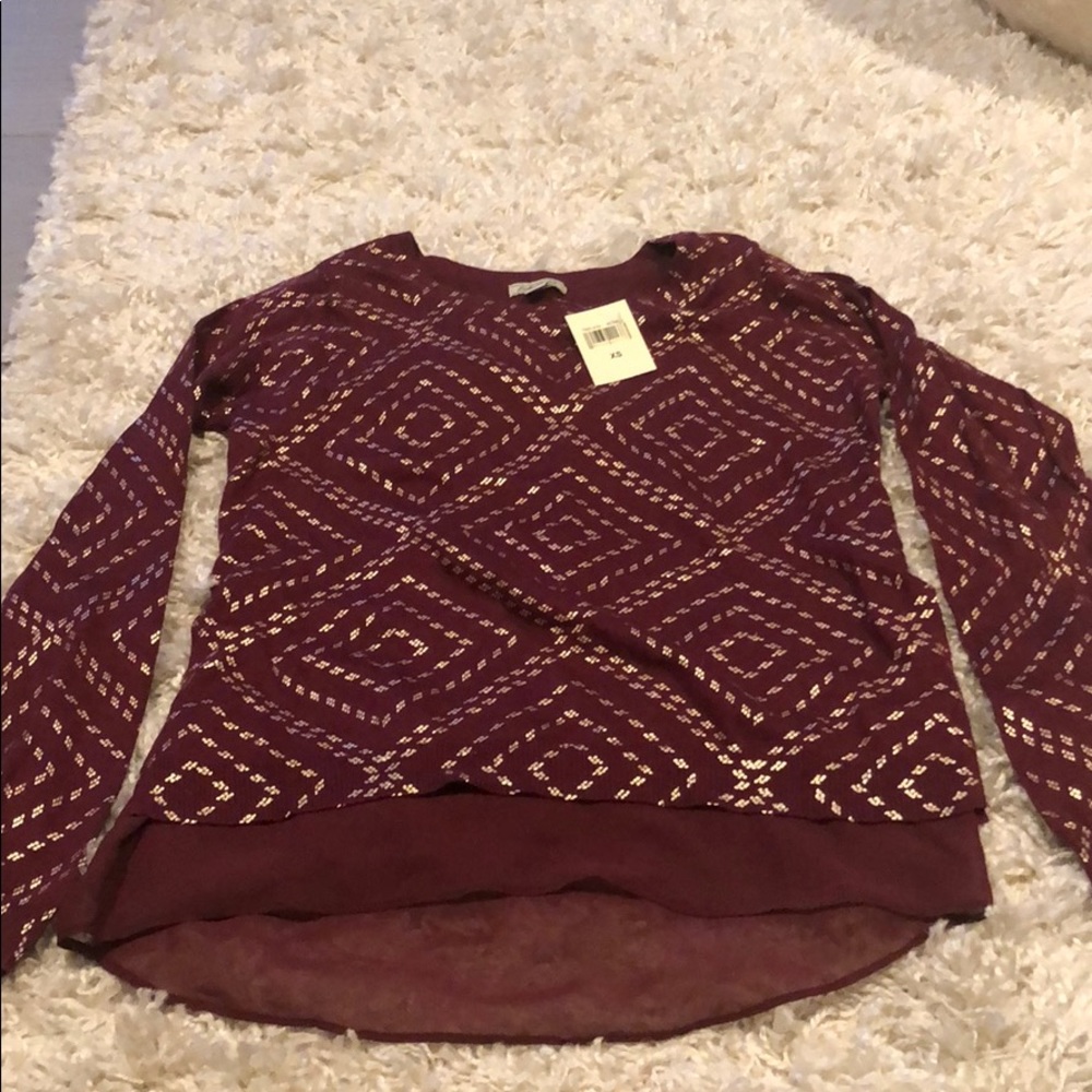 Brand new long sleeve Lucky top